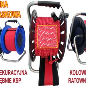 Lina asekuracyjna na bębnie - odblaskowa