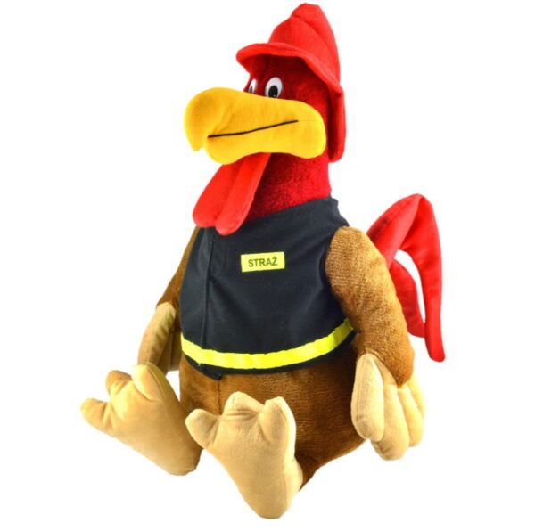 Maskotka Kogut Strażak KUR 55 cm – Pluszak